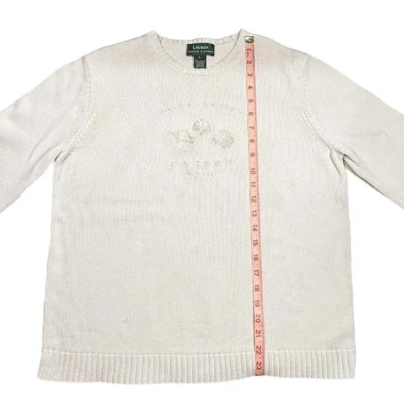 RALPH LAUREN | VTG Seashell Crew Neck Pullover Sweater Fisherman Core Nautical - Picture 9 of 13
